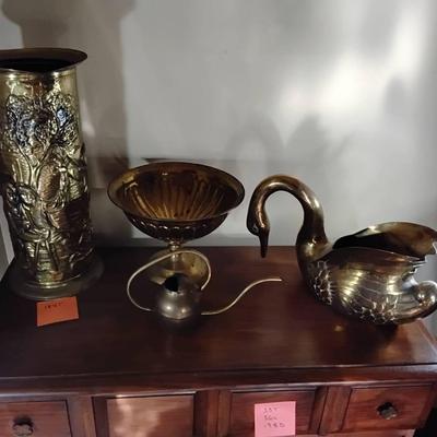 Lot Of Brass Colored Decor