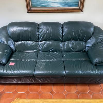 Green Leather Sofa