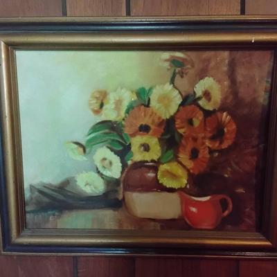 Painting Of Flowers In Jug