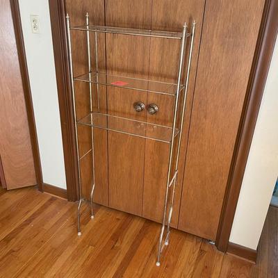 Vintage Bathroom Metal And Glass Shelf