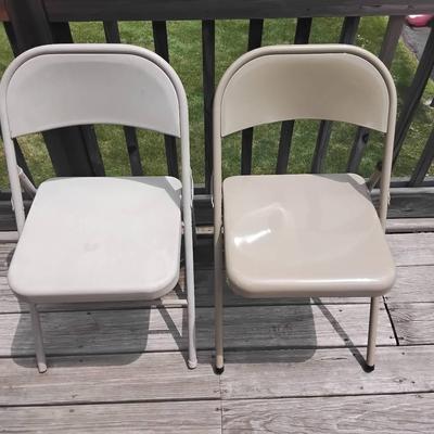 Two Metal Folding Chairs
