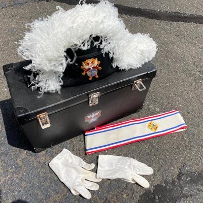 Knights Of Columbus Ceremonial Hat, Sash And Gloves