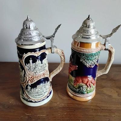 Two Vintage Beer Steins