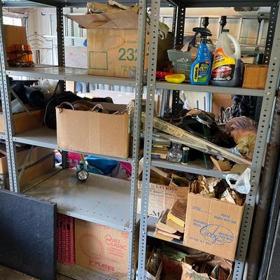 Lot Of Two Metal Shelves
