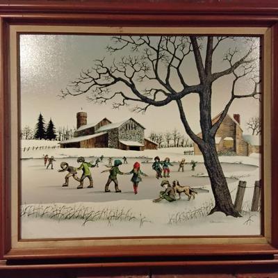 Winter Scene Piece Of Art