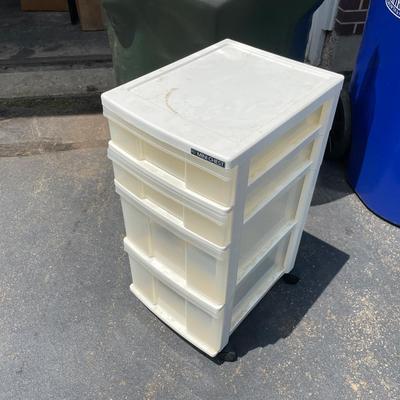 White Plastic Storage Drawers