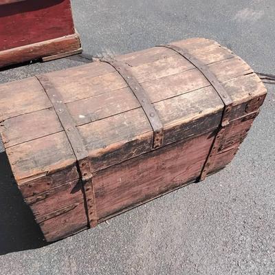 Antique 1700s Stagecoach Trunk