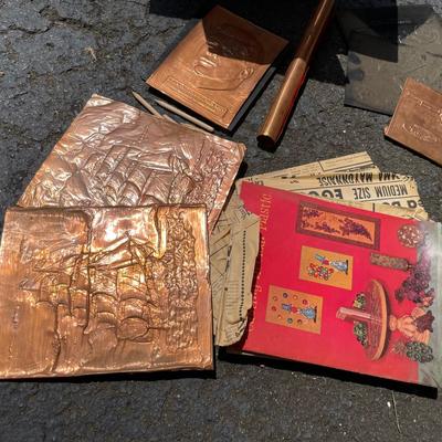 Vintage Copper Embossing Crafting Supplies