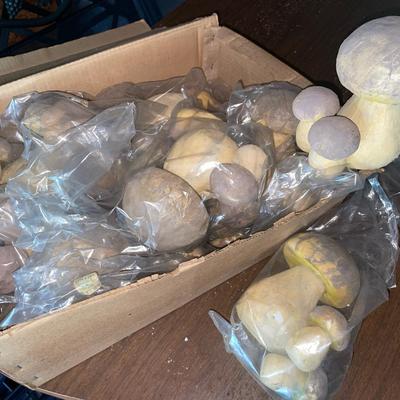 Vintage New Old Stock Mushroom Decorations