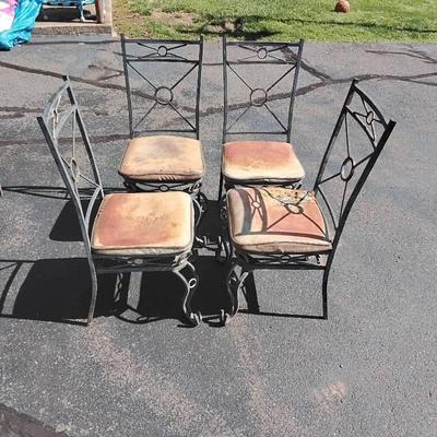 4 Iron Chairs For Restoration