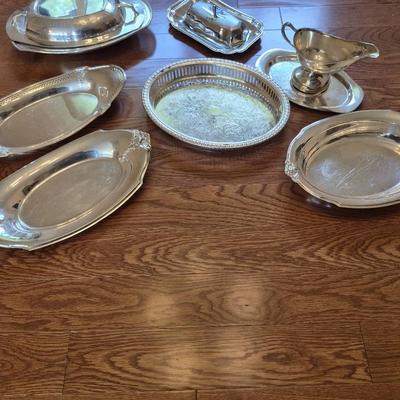 Vintage Silver Plated Serving Dishes