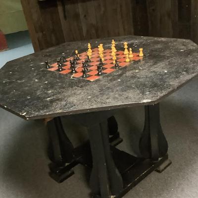 Wooden Chess Game Table , Card Box