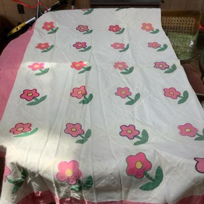 Quilt Top That Is Handstitched & Embroidered