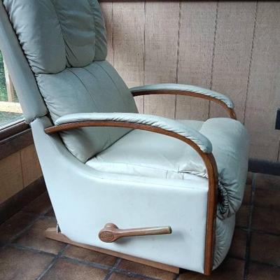 Lazy Boy Leather Rocking And Recliner Chair