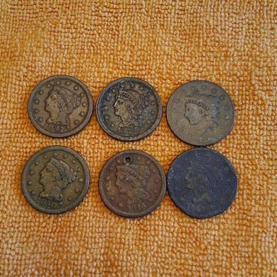 Six One Cent Coins 