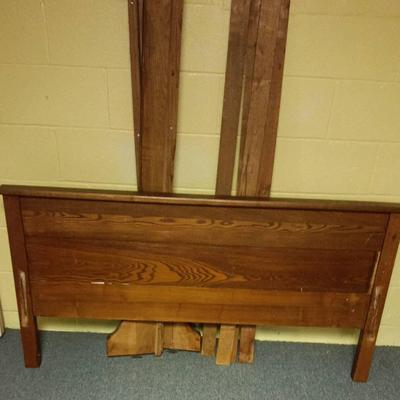 Full Size Wooden Bed Frame and Headboard