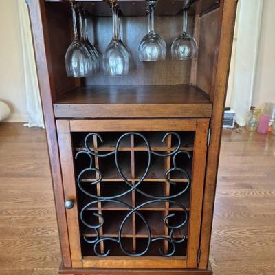 Wine Cabinet With Wine Glasses 