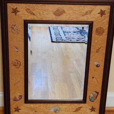 Hudson River Inlay "Seashell Medley" Border Mirror