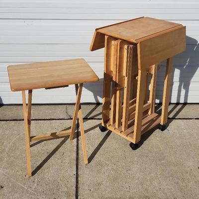 5pc Wooden Snack Table