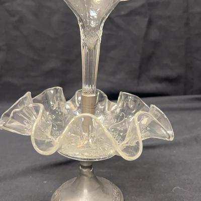 Silver Crystal Epergne / Centerpiece
