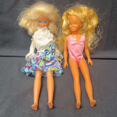 1980s Mattel Dolls - Barbie & Malibu Skipper