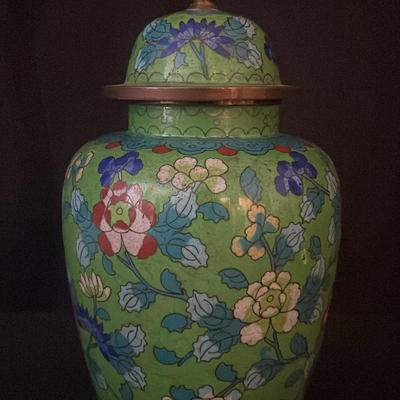 Chinese Cloisonné Ginger Jar 