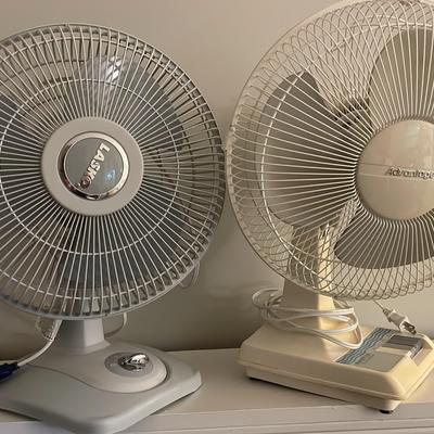 Two Tabletop Fans 
