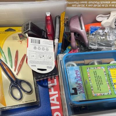 Huge Mystery Lot Of Office/Craft Supplies