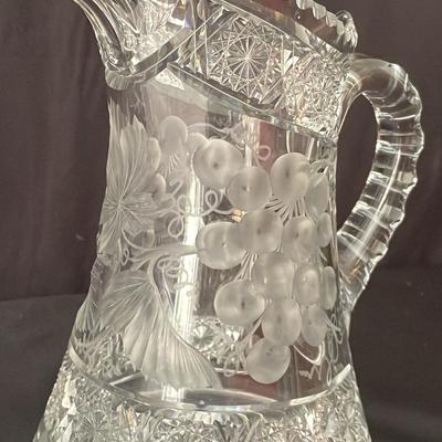 Tuthill Cut Glass Pitcher 
