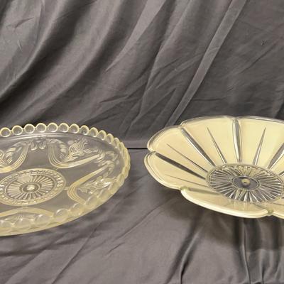 Two Ceiling Glass Light Fixtures