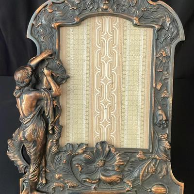 Art Nouveau Cast Iron Picture Frame 