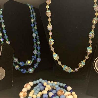 Sh543v sparkling blue costume jewelry