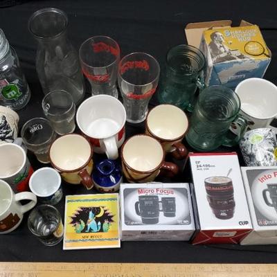 Sh531 mugs glasses, carafe, jar