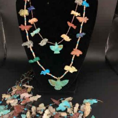 Sh508v native american style carved necklaces