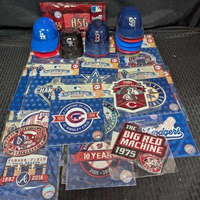 Sh625 mystery baseball mini helmet patch lot