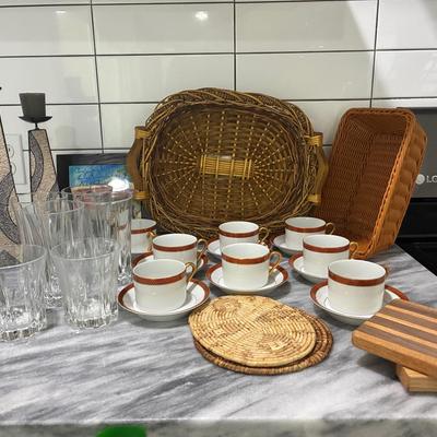 Teacups, Glassware, Baskets & More