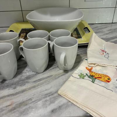 White Tableware & Euro Cafe Themed Serving Trays