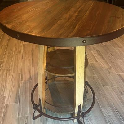 Pub Style Solid Wood Bar Table 