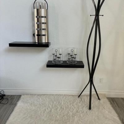Contemporary Fireplace Tools, Coat Rack & Candelabras 