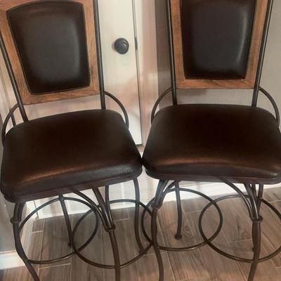 Swivel Bar Stools Pair #2 
