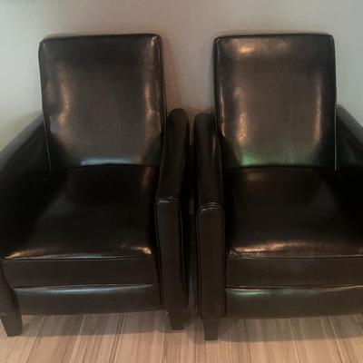Two Black Vinyl Chairs Lot #2 