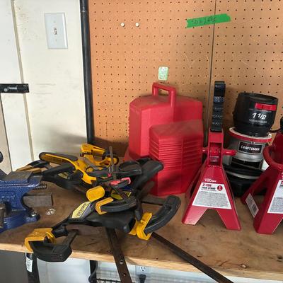 Jack Stands, Router, Vise, Wood Clamps