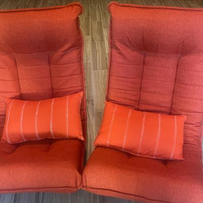 Orange Low Rocking Reclining Game Style Chairs