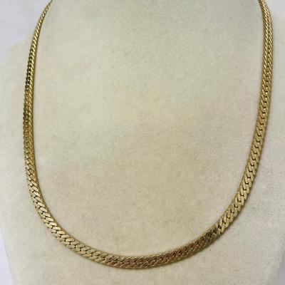 14KGP Herringbone Necklace