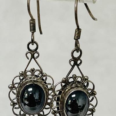 Sterling Silver Hematite Earrings