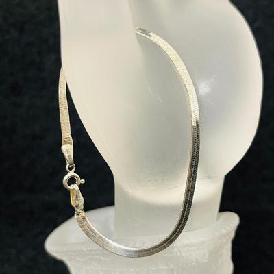 Italian Silver Herringbone Bracelet