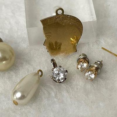 Assorted Vintage Earrings, Pins, Pendants 