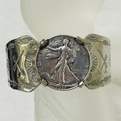 “Walking Liberty” 1937 Half Dollar Bracelet