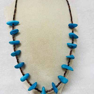 Heishi Bead and Turquoise Necklace