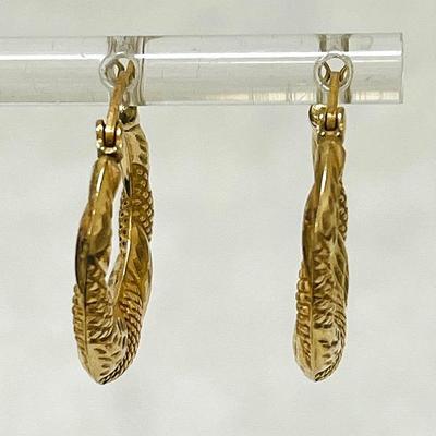 10K Gold “JJT” Signed Earrings
